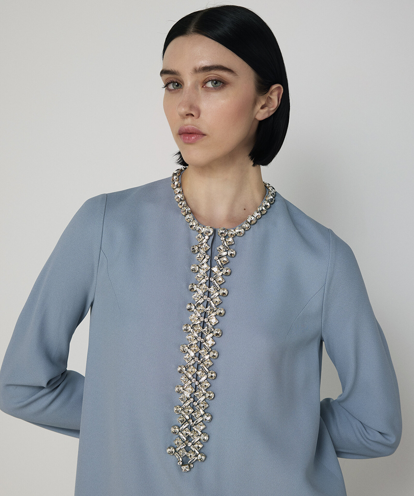 İŞLEMELİ MAKSİ ELBİSE — photo 2