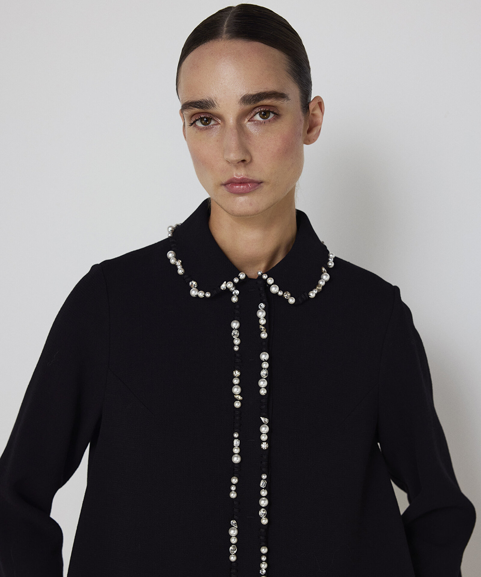 İŞLEMELİ YÜN ELBİSE — photo 4