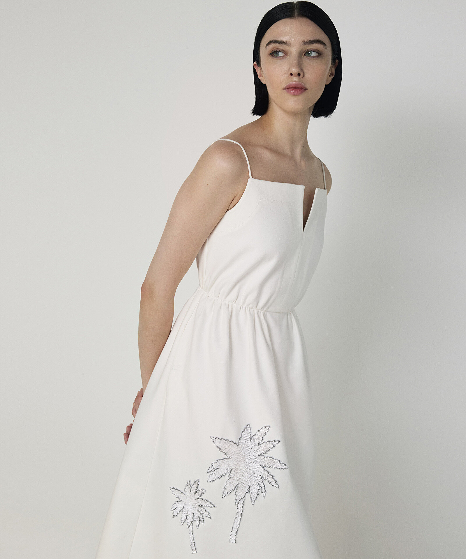 PALMİYE İŞLEMELİ ELBİSE — photo 3