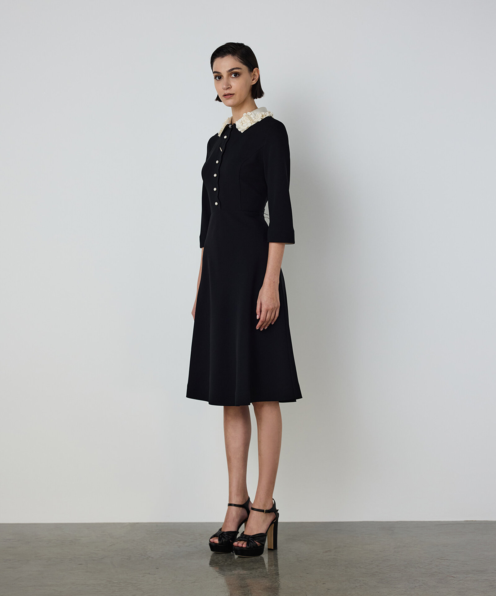 KONTRAST YAKA ELBİSE — photo 4