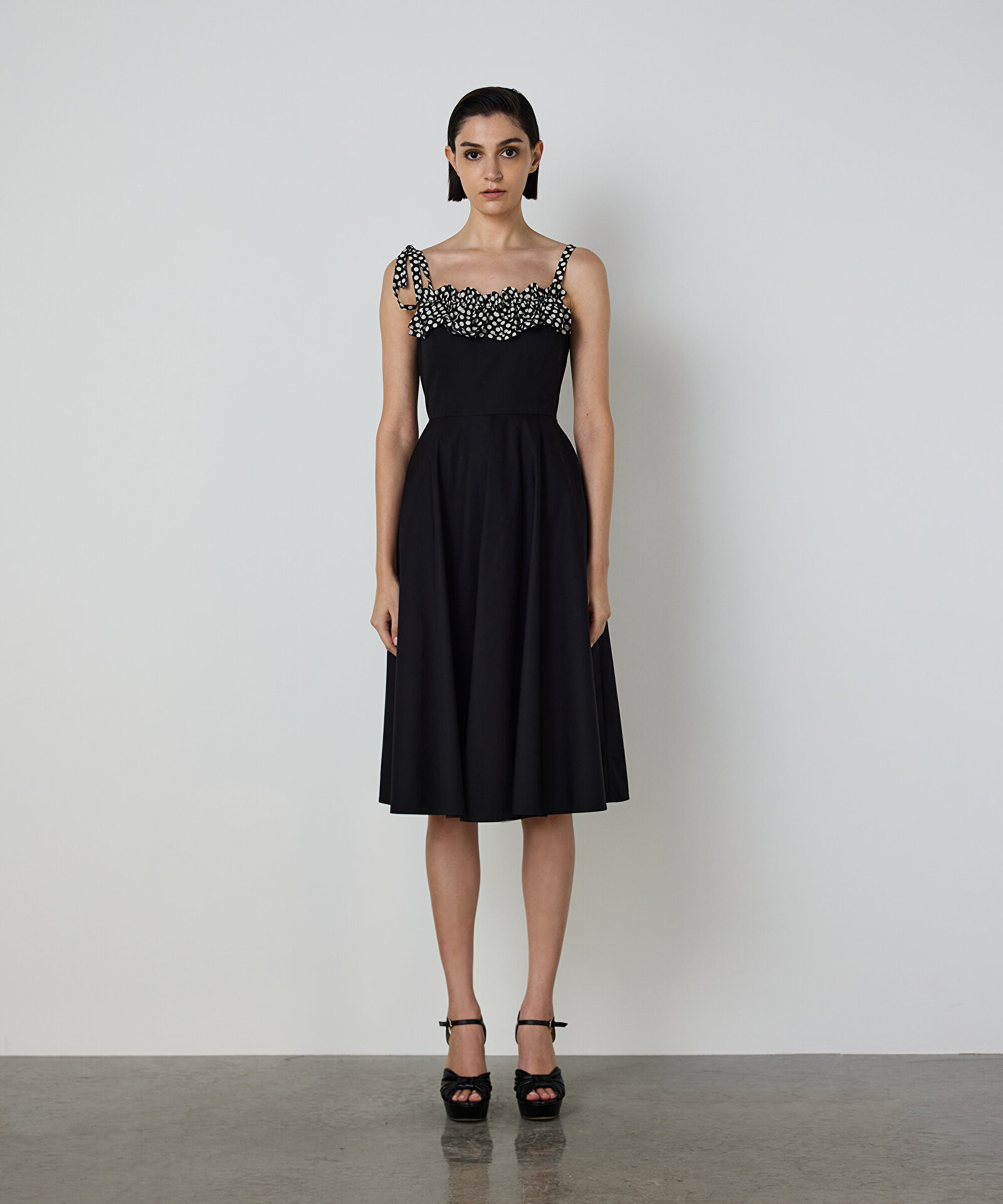 PUANTİYE DESEN MIX ELBİSE — photo 3