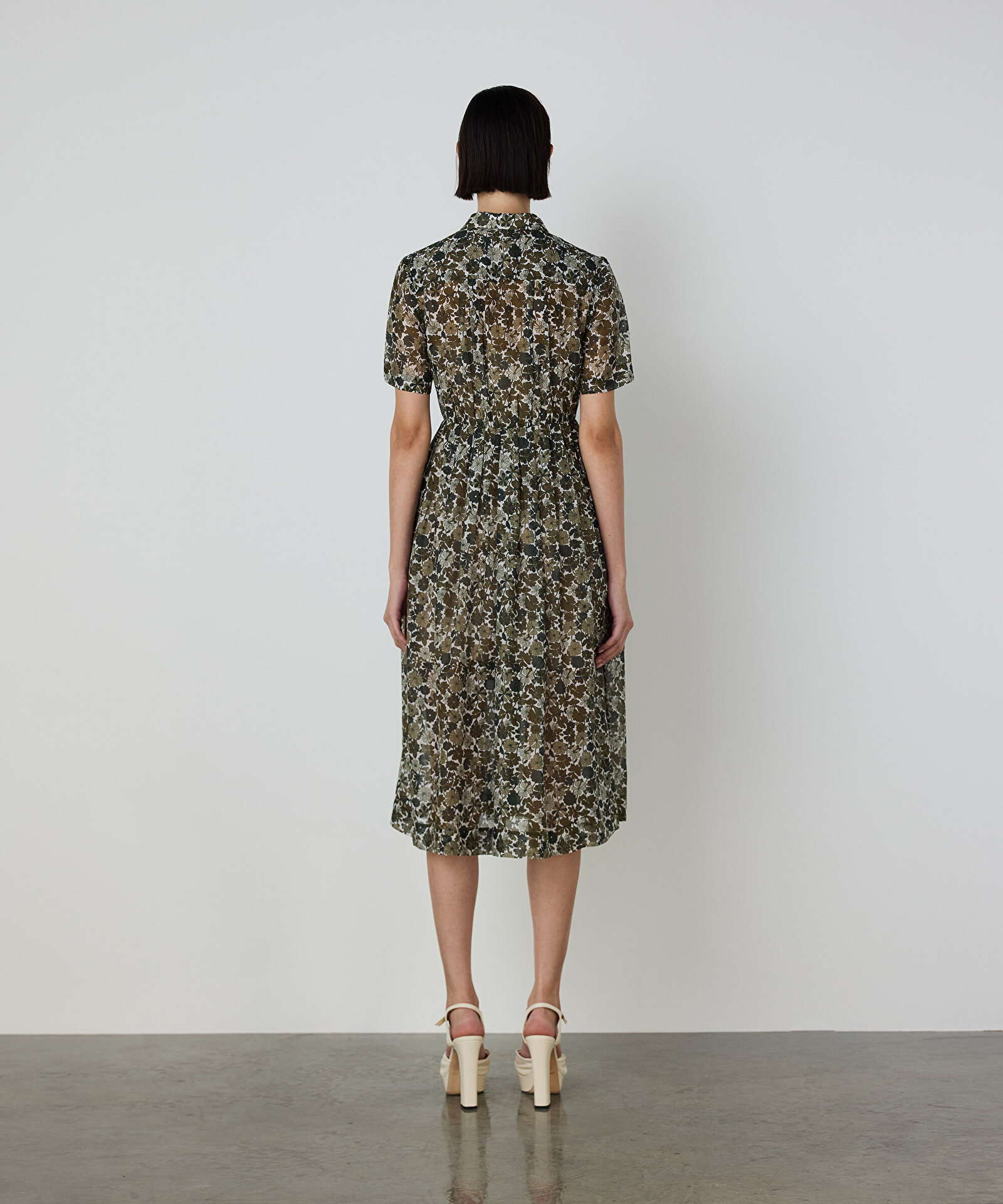 ÇİÇEK DESEN GÖMLEK ELBİSE — photo 3