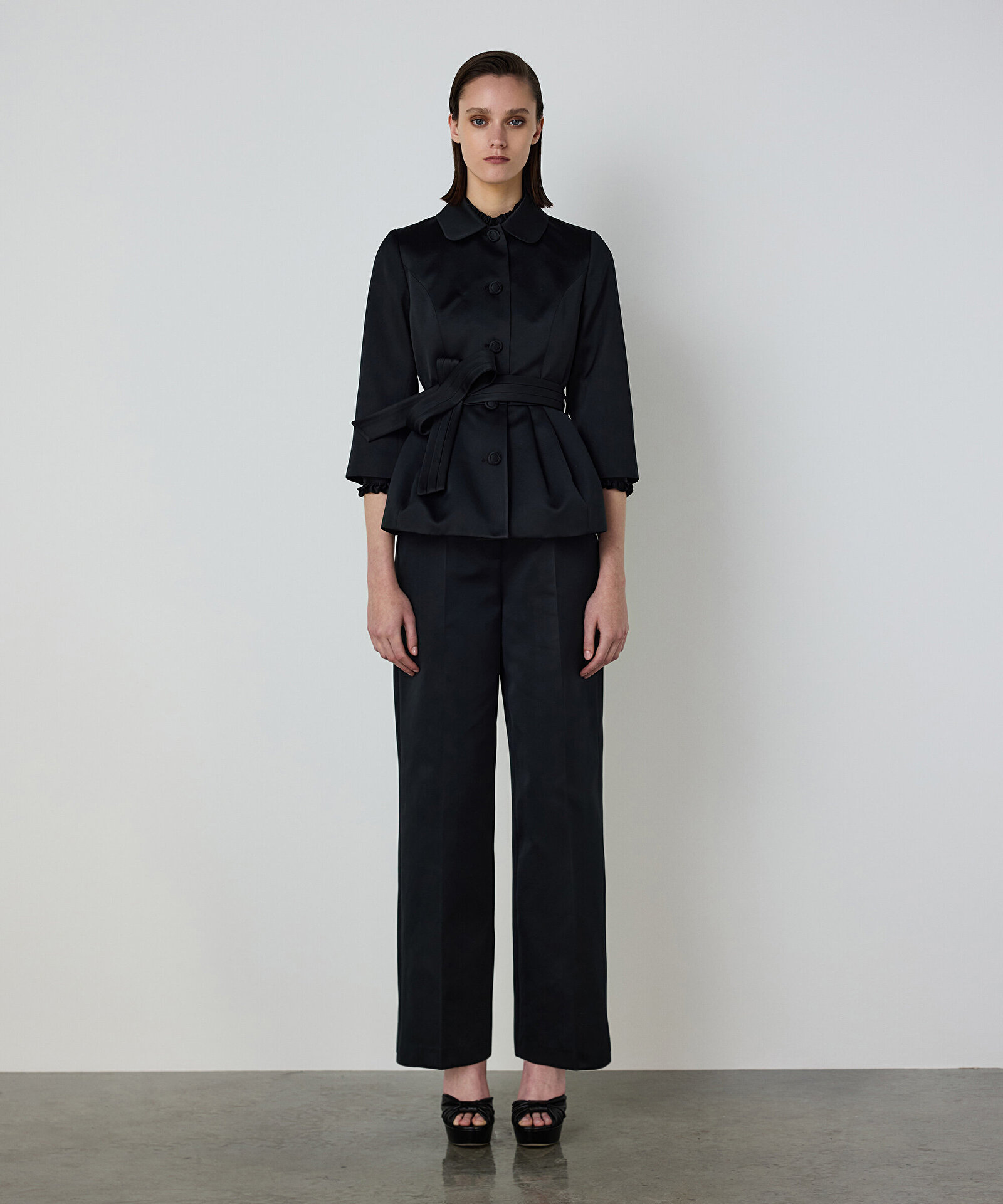 KUŞAKLI PEPLUM CEKET