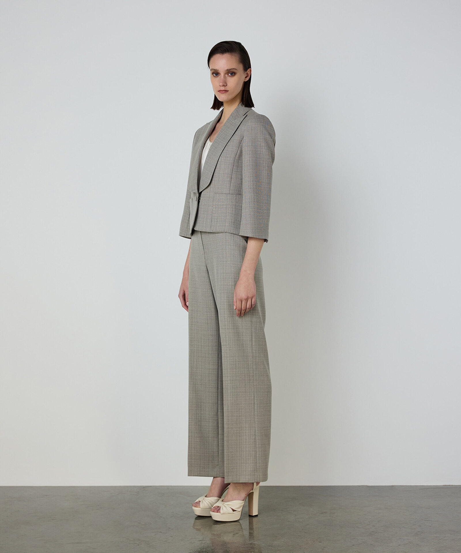 GENİŞ YAKALI YÜN CEKET — photo 4