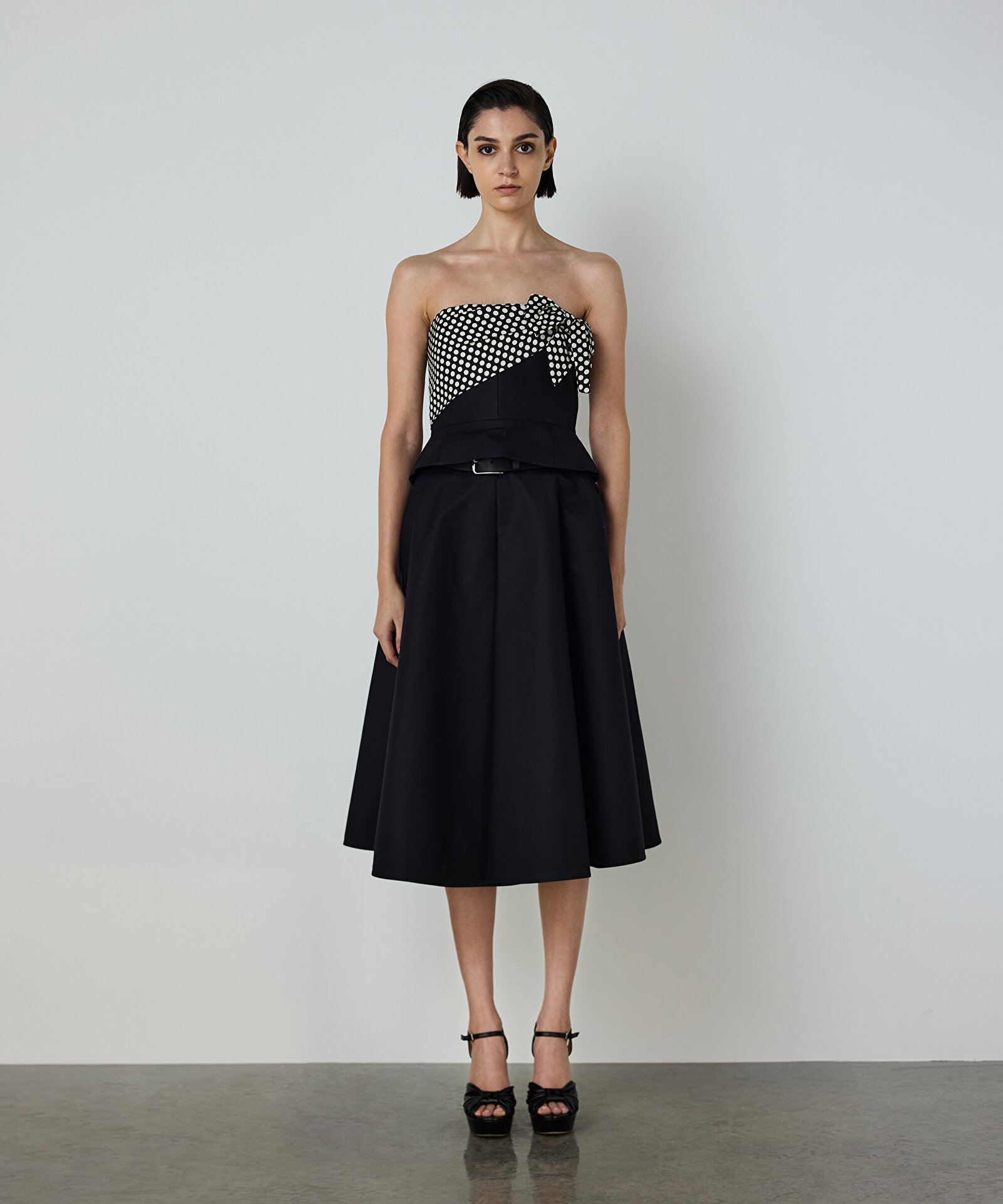 PUANTİYE DESEN MIX BLUZ — photo 2