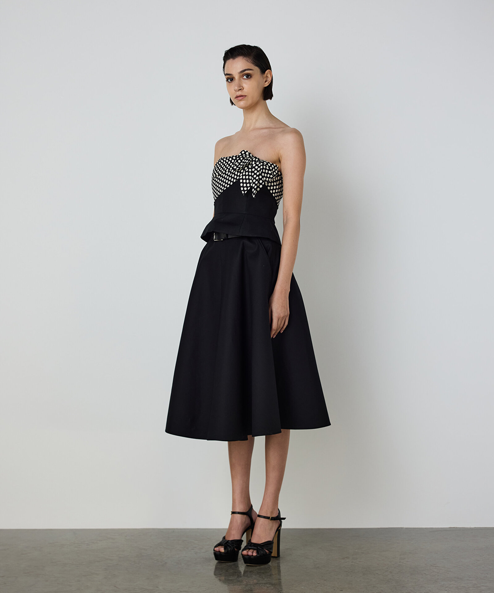 PUANTİYE DESEN MIX BLUZ — photo 3